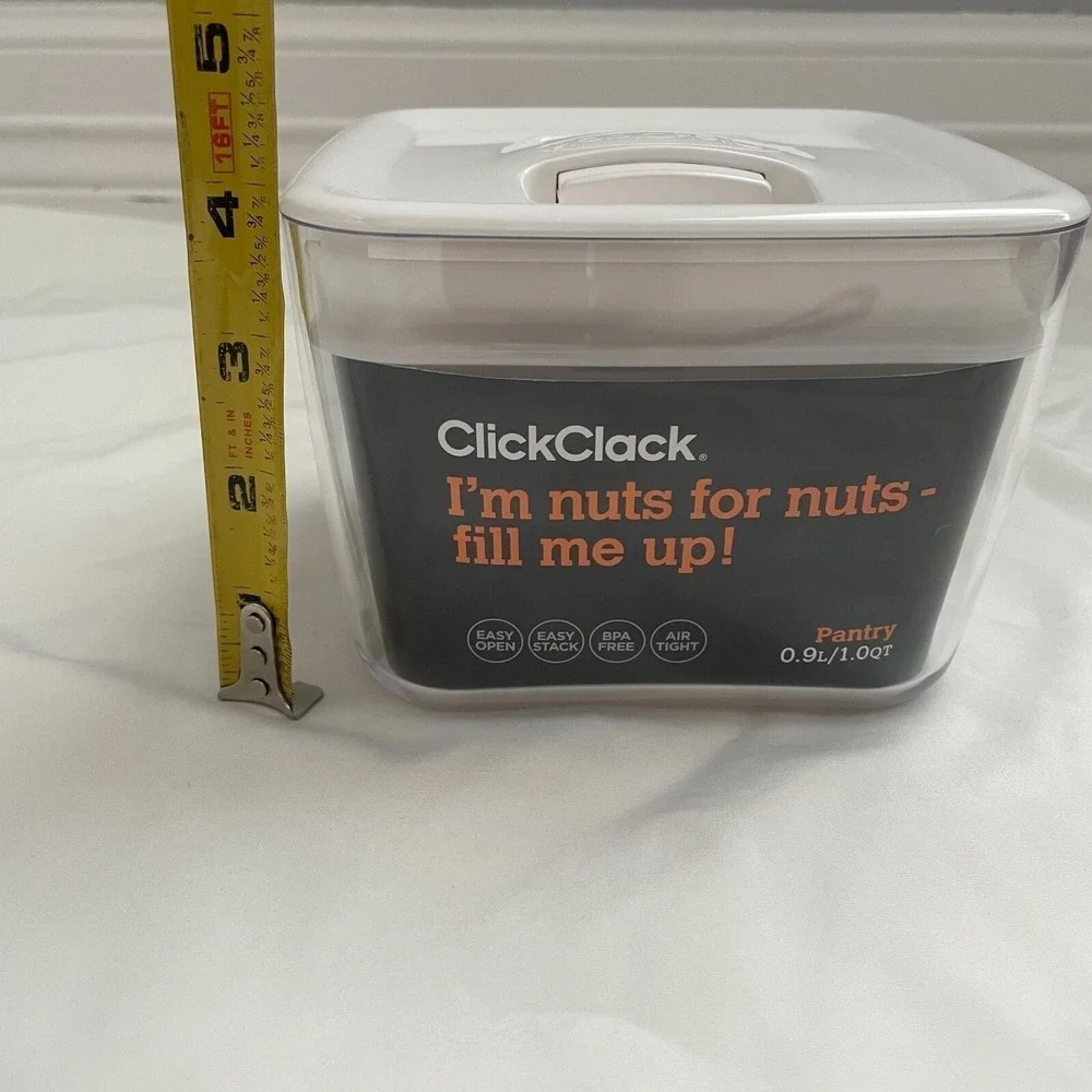 ClickClack Pantry Food Storage Container Airtight BPA Free Stackable 0.9L‎ 1QT